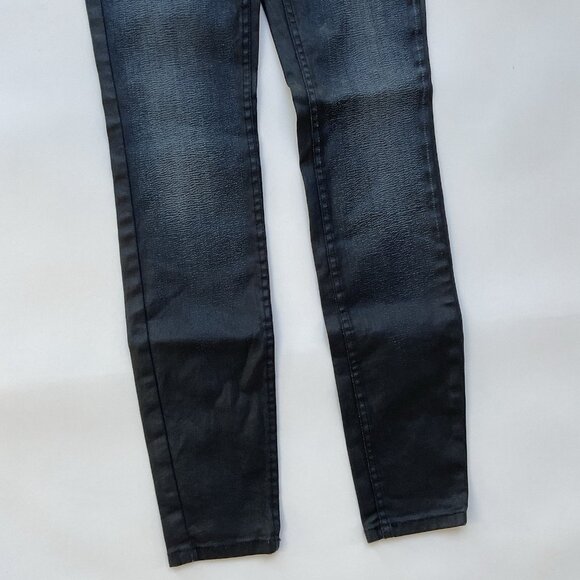 Guess Women’s 1981 High Rise Skinny Jeans Dark Blue Coated Finish Size 23 - Picture 3 of 12